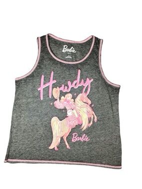 Barbie Gray & Pink 'Howdy' Horse Graphic Tank